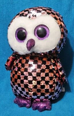 TY Flippables Limited Edition Checks 10'' Plush Color Changing Sequin Fun Fidget 