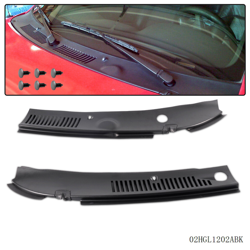Fit For Ford Mustang 99-04 Windshield Wiper Cowl Vent Grille Panel Hood 2 pcs