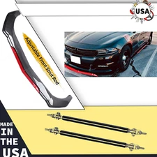 Front Bumper Lip Spoiler Splitter Body Kits Strut Rod For Dodge Charger Body