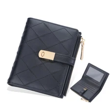 Women RFID Blocking Wallet Small PU Leather Credit Card Holder Bifold Mini Purse