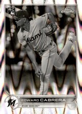 2022 Topps Chrome Sonic Black and White RayWave Refractors #64 Edward Cabrera