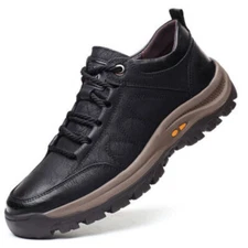 Men Mountaineering Shoes Casual Sports Sneakers Walking Hiking Footwear Black