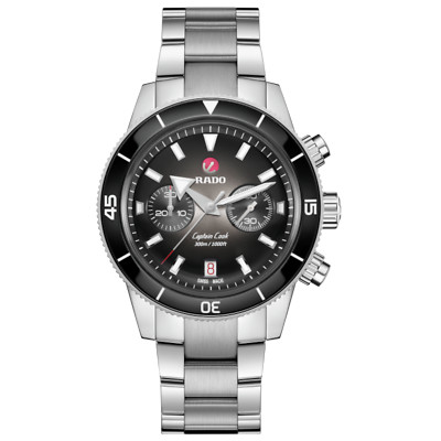 Rado Captain Cook Automatic Chronograph ST Steel Black Dial Men Watch R32145158