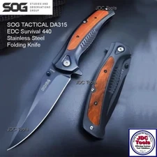 SOG TACTICAL DA315 EDC / Survival 440 Stainless Steel Folding Knife