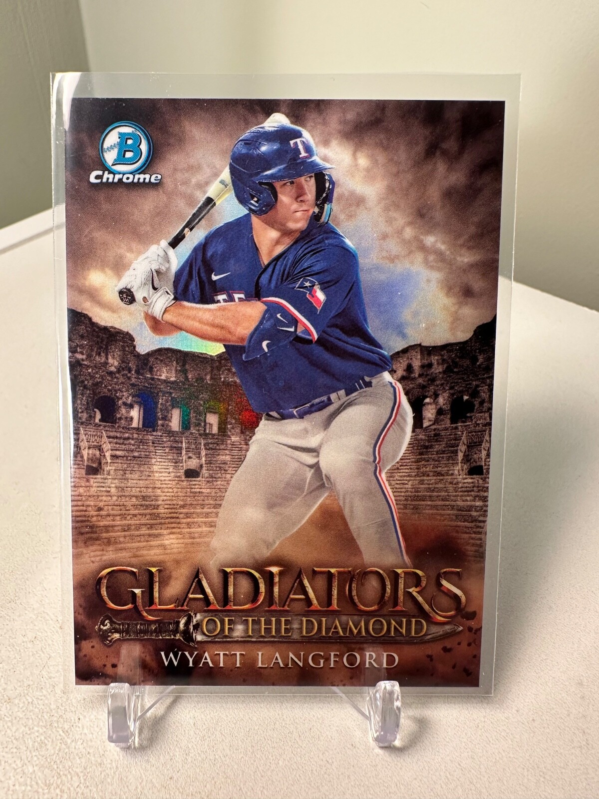 2024 Bowman Chrome Wyatt Langford RC Gladiators Of The Diamond #GOTD-12