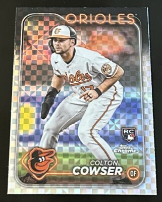 Topps - 75枚限定 Topps Chrome Colton Cowser PSA 9 2024 Topps Chrome Black Colton Cowser BLUE REFRACTOR RC SP