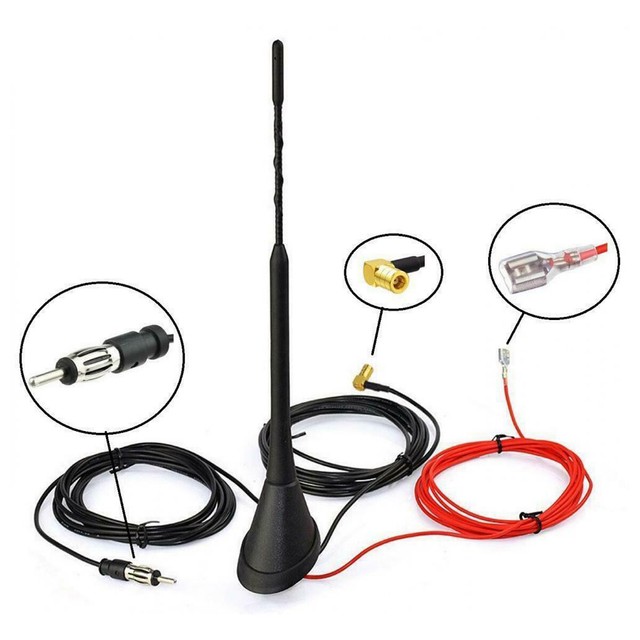 DAB + AM/FM Car Radio Antenna Universal Aerial Active Amplified Roof