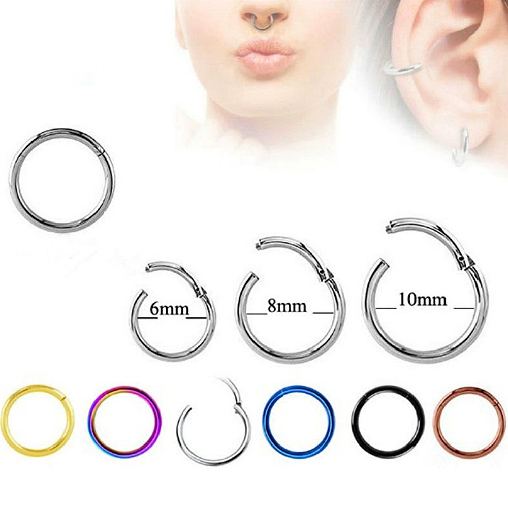 6 Fermi Per Piercing In Acrilico Trasparente 16G 6mm - Per Tragus, Helix, Labret, Anallergici E Flessibili - Foto 11