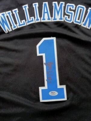 Zion Williamson NCAA Duke Autographed Signed Custom Jersey PSA