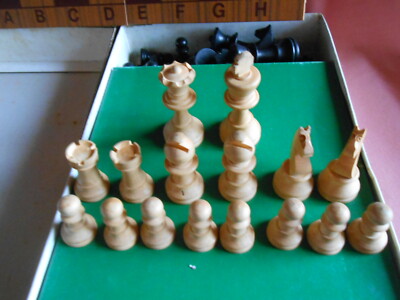 Jeu D'échecs Vintage En Buis - Educo - Années 70 (Boîte D'origine 1979)