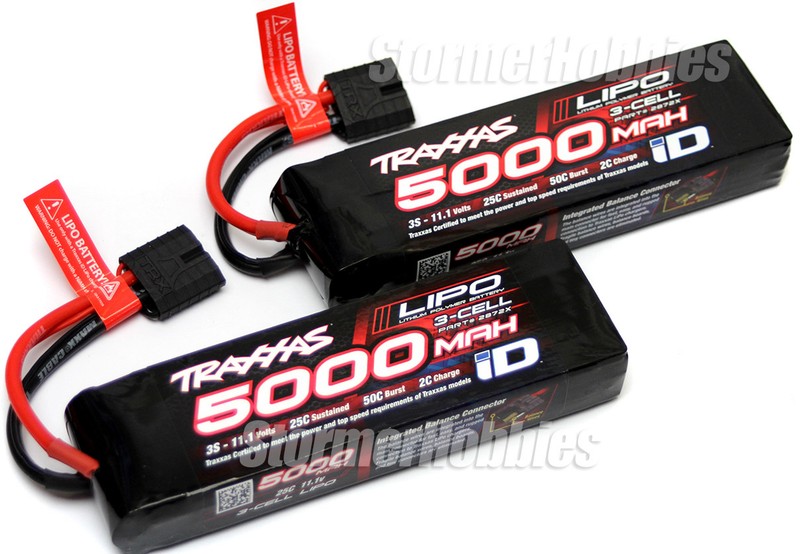 2 NEWEST VERSION Traxxas 5000mAh LiPo 11.1V 3-cell 25C Batteries