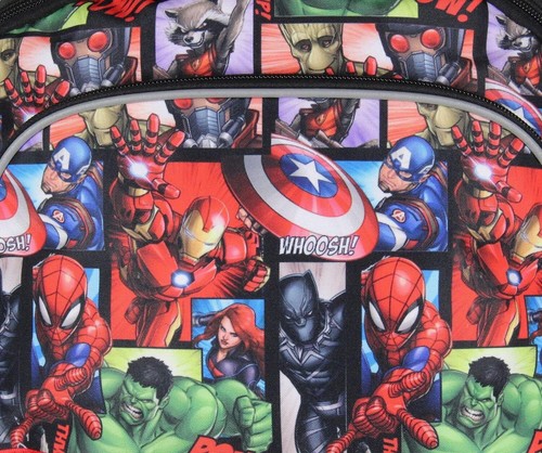 Avengers Spider-Man Iron Man Captain America Hulk 16" Book Bag School Backpack - Picture 2 of 5