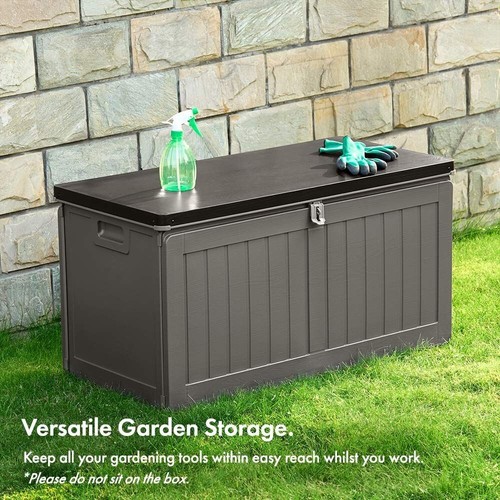 Garden Storage Sheds Chest Organiser Lockable Deck Box Outdoor Storage Box - Picture 7 of 8
