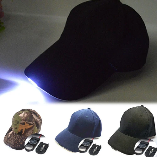 Baseball Cap with LED Lights Adjustable Strap Hats Fishing Camping Hiking Adults - Bild 3 von 16