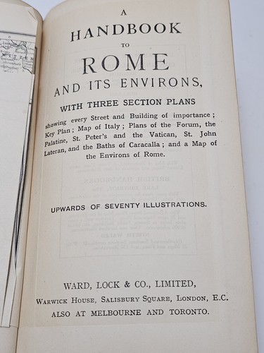 WARD LOCK & CO'S ROME HANDBOOK TO ROME EARLY 1900'S - Foto 11 di 15