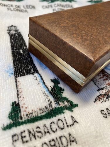 Original Box Only Targa by Sheaffer Pen Pencil Case and warranty Brown & Gold - Picture 6 of 9