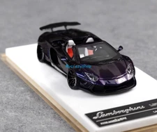 CR FW 1:64 Purple Aventador LP700 Convertible LBWK Sport Model Diecast Resin Car