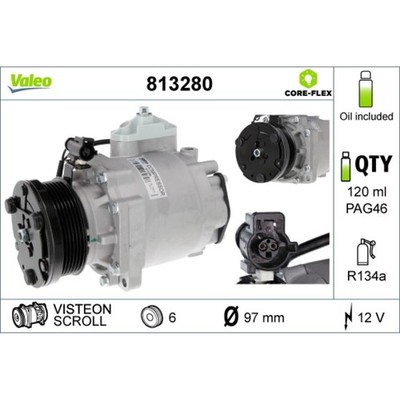 Kompressor Klimaanlage VALEO 813280 für Ford Tourneo Connect