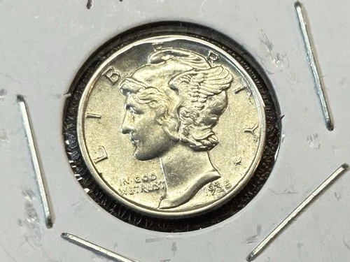 1935 Mercury Dime - Gem BU  - 90% Silver