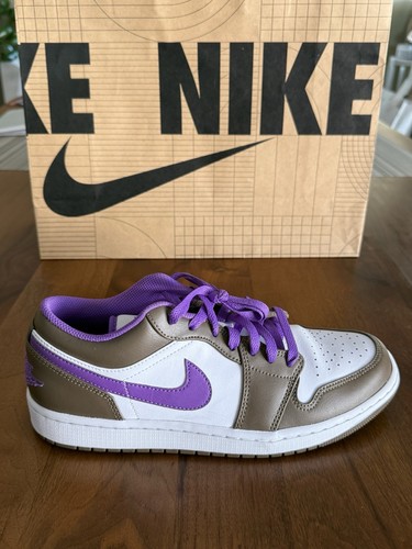 Nike Air Jordan 1 Low "Purple Mocha" Wild Berry/ White 553558-215 Men's Size 9 - Bild 4 von 10
