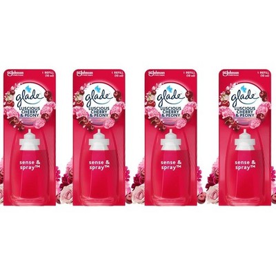 4 x Glade Sense & Spray Nachfüller Cherry & Peony 18 ml