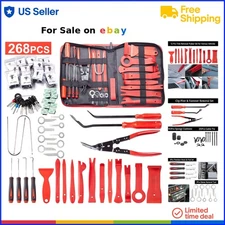 268 Pcs Auto Trim Removal Tool Kit Car Pry Panel Door Radio Removal Set