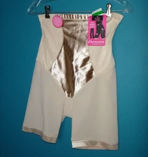 NWT Maidenform Flexees Hi-Waist Thigh Slimmer Shapewear #1455 Beige Size L