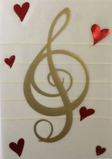 Marcel Schurman- Valentine- Treble Clef & Hearts- Foil