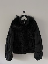 Vintage Prada Puffer Bomber Jacket With Fur S...