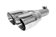 Brand New Polished Stainless Double Wall Exhaust Tip Bolt On 2.5" In 3" Out