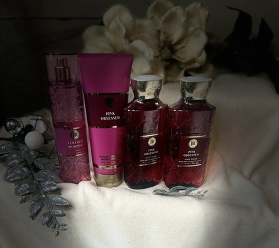 Pink Obsessed  2 Body Wash, Body Cream & Perfume Fragrance Mist New Gift Set 8oz
