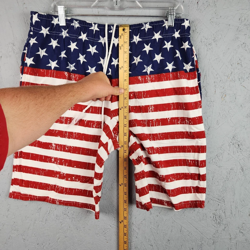Revolution Shorts Mens Medium American Flag Stars Stripes Patriotic USA Flag - Image 4 of 4