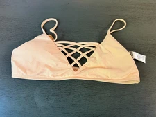 NEW pink strappy   L SPACE swimsuit bikini top size XS