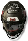 TOM BRADY INSC. “NFL PASS REC 10•3•21” FULL-SIZE FLEX HELMET FANATICS COA BUCS!