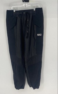 Nike Mens Black Sacai Elastic Waist Tapered Leg Jogger Pants Size Large