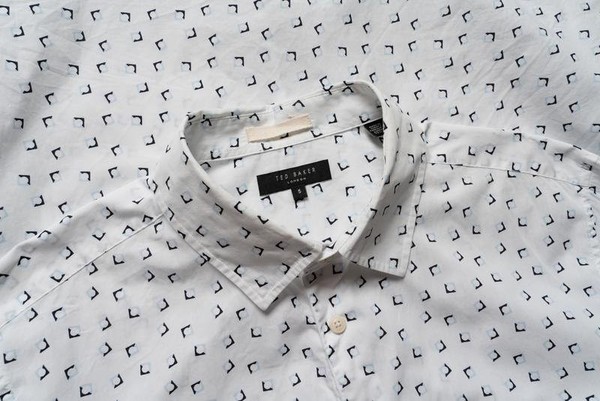 Men Ted Baker Shirt White Cotton 40 /L / 48 #30XP