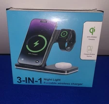 3-in-1 Wireless Charger Dock Charging Station Compatible with Apple