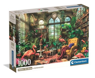 Clementoni Puzzle Die Gewächshaus-Bibliothek 1000 Teile Erwachsene - HQ Collecti