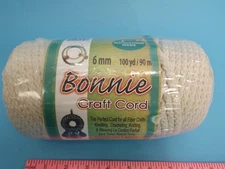 *NEW*🪢Pepperell Bonnie Macrame Craft Cord Roll - 6mm X 100yd - LAMBS WOOL color