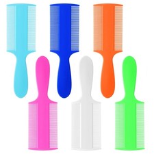 6 Pcs Head Lice Comb Plastic Fine Tooth Flea Lice Combs for Fine Hair Double ...