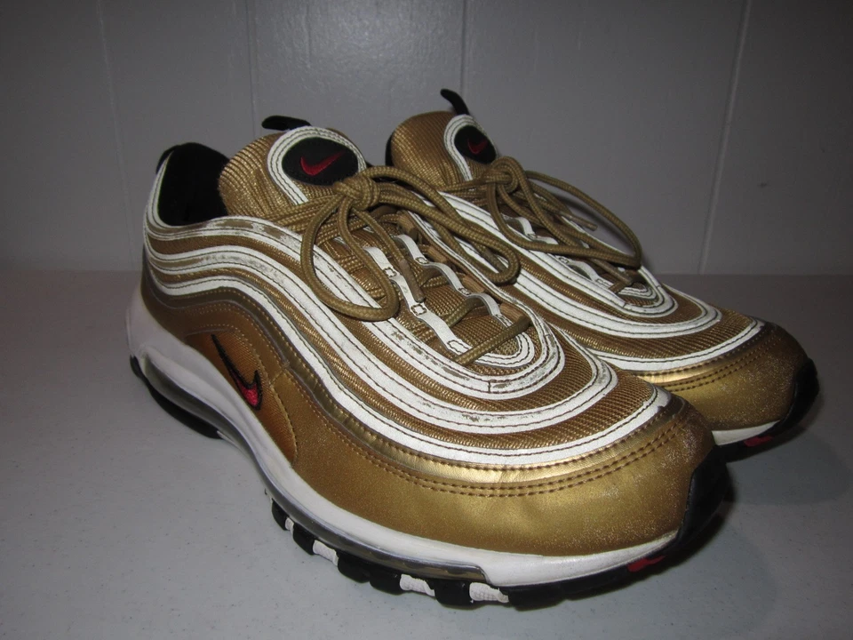 Nike Air Max 97 OG Olympic Gold Size 12 Men’s Sneakers 312641-700 (2010 Release) - Image 4 of 4