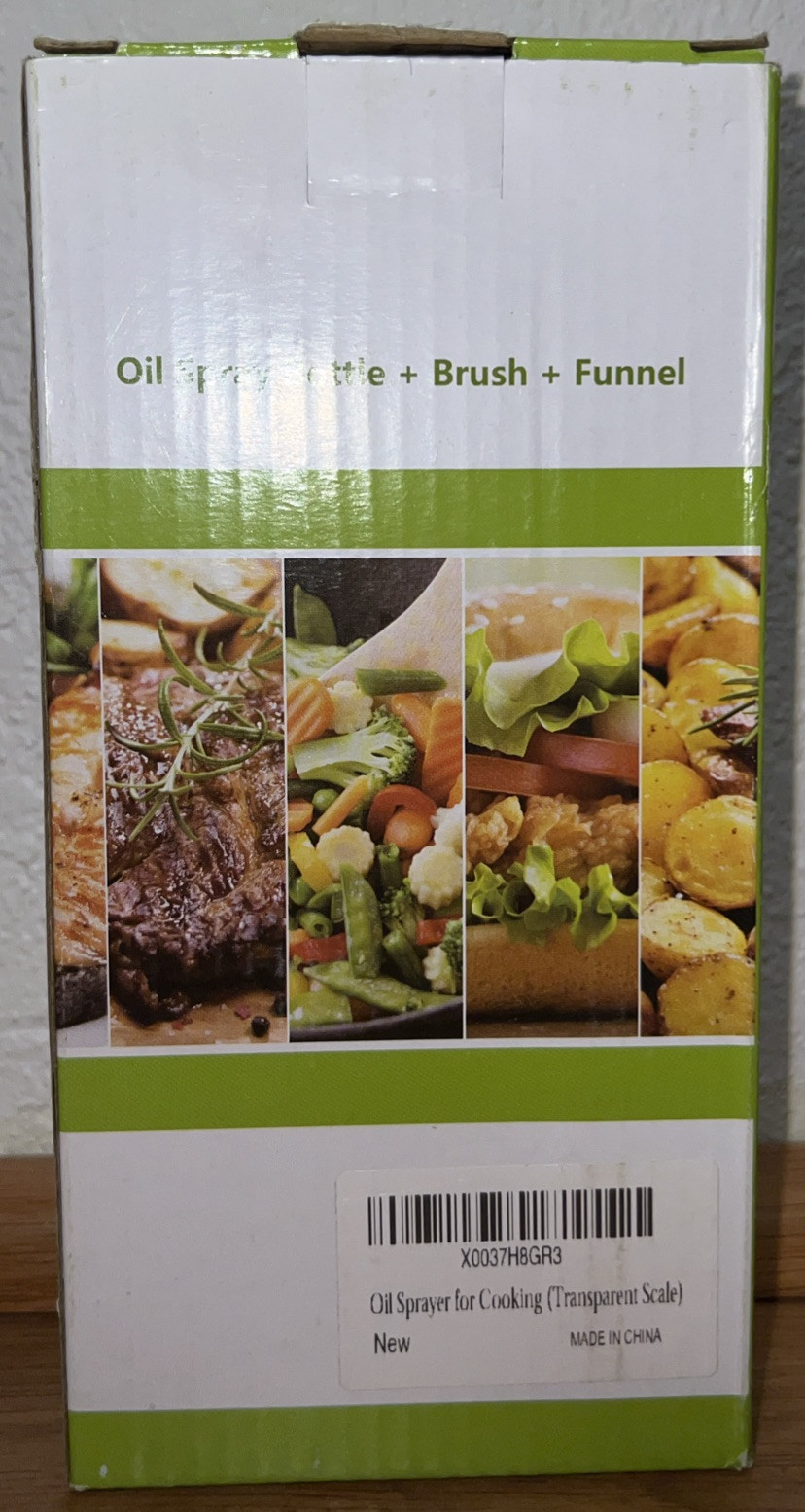 Oil Sprayer, Spray Bottle + Brush + Funnel  for Cooking, 100ml Oil Spray Bottle 