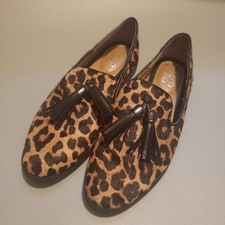 LKNW Franco Sarto Hadden 2 leopard Tassle Loafer 7 M bin 3 