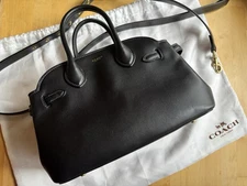 Coach Empire 26 Carryall Bag Black CU066 with Strap, Hang Tag, Dust Bag