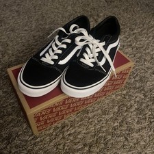 VANS Ward Suede/Canvas Black/White SZ 5.5 7 women s Great Condition