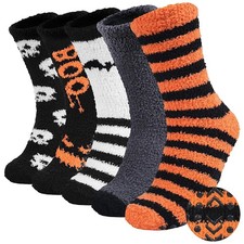 Mens Fuzzy Slipper Socks Multicolor with Grips Warm Cozy Non Slip Socks for Men