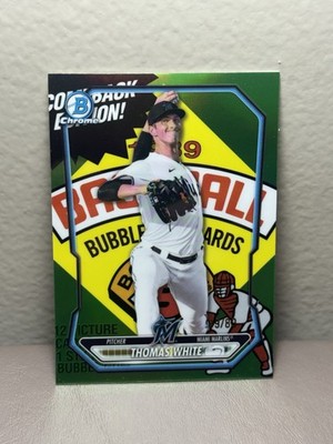 2026 Bowman Chrome Thomas White #BCP-80 Chrome Packfractor /89 Miami Marlins