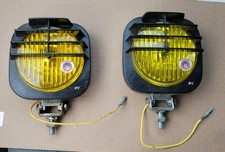Vintage Set Of Ipf Power Ipf86 Yellow Glass Fog Lights 4 Inch Lens Tested