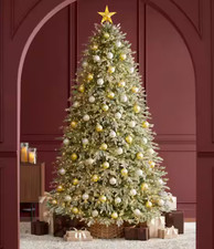 9 ft SMART Grand Duchess Twinkling Balsam Fir Flocked LED Pre-Lit Christmas Tree