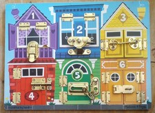 Vintage 2006-2008 Doug And Melissa Latches Wooden Lock Board For Teaching...